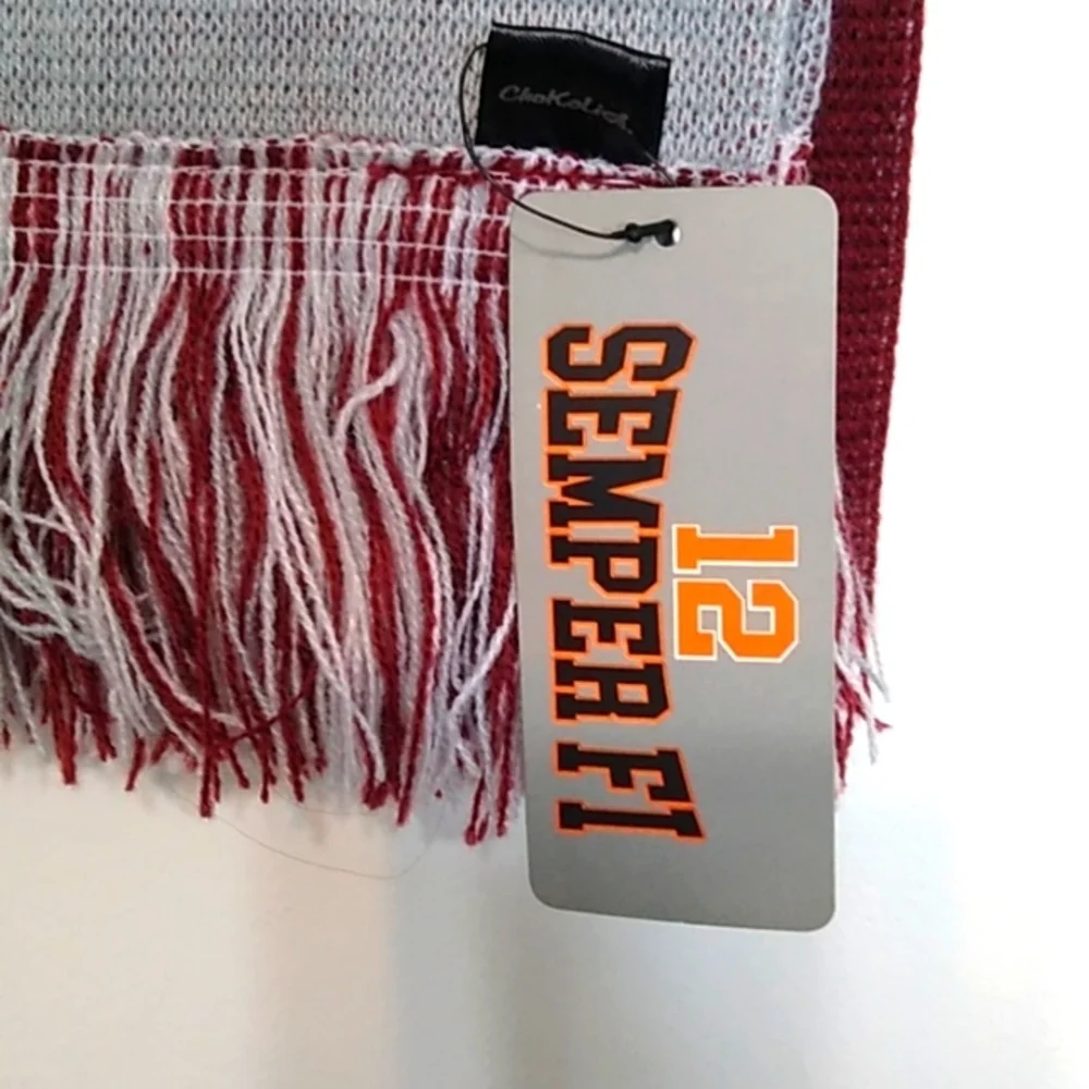 University of Alabama -Maroon and Gray Striped Scarf